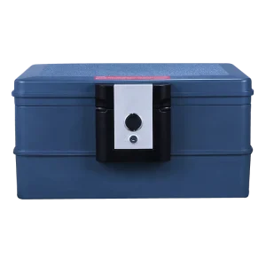 HuPai Waterproof Fireproof Safe with Key Lock & Electronic Digital Lock for Small Valuables