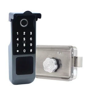 IP66 Waterproof Fingerprint Password Intelligent Lock Anti Pry Alarm Outdoor Door Access Control System Security Lock