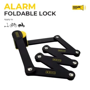 IP67 120dB Alarm Folding Lock with Hardened Steel Construction for Bicycle and Motorcycle
