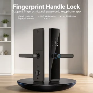 Indoor Electronic Touch Screen Digital Keyless Smart Lock Aluminum Password Fingerprint Handles