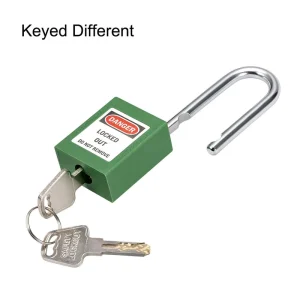 Industrial Anti-Theft Safety Padlock with 38mm Steel Plated Chromium Shackle Locks Key Unlock Way