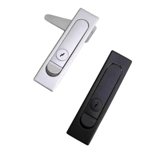 Industrial Control System Cabinet Door Lock Zinc Alloy ANSI Grade 2 2 Keys Black Silver