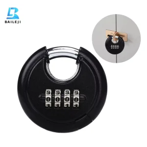 Industrial Grade 4 Dial Combination Padlock with Thickened Shackle for Cargo Trailer and Container Security