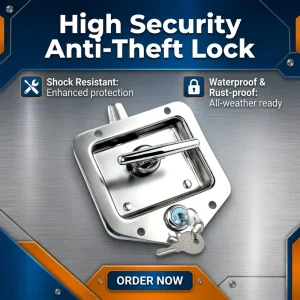 Industrial Stainless Steel T Handle Lock Heavy Duty Waterproof Anti Theft Security Truck RV Trailer Door