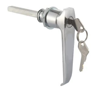Industrial Zinc Alloy Chrome-Plated Anti-Rust Key-Operated Mechanical Door Lock Cylinder Black for Electrical Cabinet Hinges