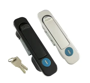 Industrial Zinc Alloy Panel Lock with Push Button for Power Distribution and Door Security Durable Powder Coated Finish