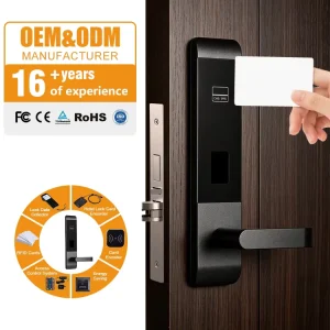Intelligent Hotel and Residential Aluminum Alloy Smart Door Lock with Swipe Card, IC Card and Magnetic Induction
