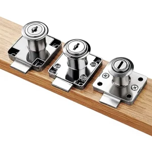 Iron Anti-Theft Key-Operated Desk Drawer and Cabinet Door Lock for Bedroom Furniture