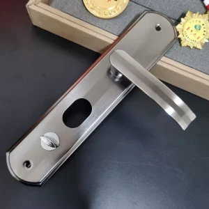 Iron Panel Mechanical Key Lock High Security Exterior Door Lock Set for Wooden Doors Ambidextrous Handle