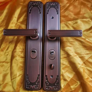 Iron Red Bronze Mechanical Door Lock Set with Cylindrical Lock Body and Anti-Theft Handle for Home
