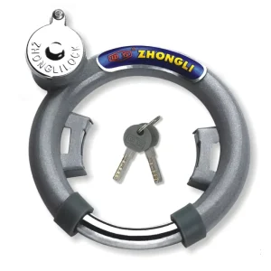 Iron and ABS Bicycle Frame Lock with Key 88702