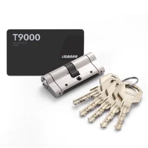 Italian Style Armoured Door Cylinder Lock with Key Euro Profile Design