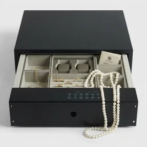 JB safe Factory Residential Compact Fingerprint Digital Keypad Security Box for Home Use Storing Valuables & Organizing Jewelry