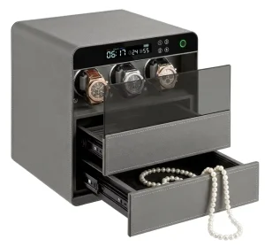 JBsafe Luxury Smart Safe Box with Fingerprint and Digital Code Lock for Watches Jewelry Cash Documents for Home Office Hotel Use