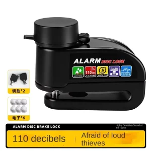 JIUYUE JIUYUE A805 Aluminum Alloy Lightweight Portable Waterproof Safety Disc Brake Lock for Bicycles with Alarm