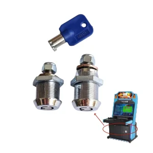 JSJM Arcade Machine Door Lock for Coin Operated Game Machine Locks with Key 6019 Metal 22mm Anti theft Lock Game Center