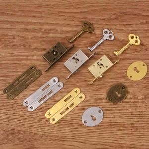 Jewelry and Makeup Case Hidden Lock Latch with Key Hidden Lock Wooden Box Lock Latch Furniture Accessories