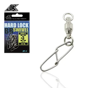 Jk HLBBS 304 Stainless Steel Heavy-duty Hard Lock Ball Bearing Swivel Snap Fishing Tackle Accessories Saltwater Freshwater