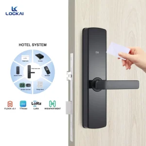K3 Aluminum Alloy Smart RFID Hotel Door Lock with Magnetic Key, Code, WiFi and Memory Card for Wood, Aluminum and Sliding Doors