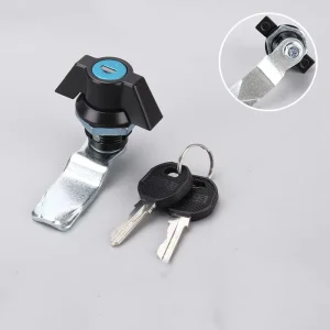 Kete MS748 Thumb Quarter Turn Wing Knob Lock Industrial Toolbox Cabinet T Handle Zinc Alloy Cam Lock with Keys
