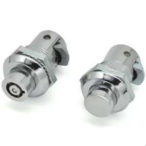Key Operated Zinc Alloy Cylinder Press Cam Lock Flat Cam 90 Rotation 220N Load Capacity for Door Unlocking Durable Brass Key