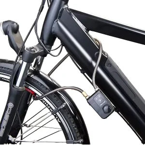 Keyless Cable Padlock, IPX5 Waterproof, 80cm Braided Steel Cable, AAA Battery Operated