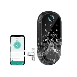 Keyless Entry Smart Door Lock Fingerprint Password Keypad Tuya WiFi enabled Cloud Multi function Deadbolt Secure Waterproof