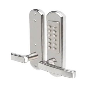 Keyless Mechanical Combination Door Lock 304 Stainless Steel Digital Keypad Left Inward Opening Right Handle