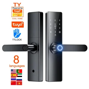 Keyless WiFi Fingerprint Smart Deadbolt Door Lock for Front Doors