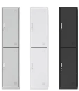 Knock Down Freestanding Lockable Steel Clothes Storage Wardrobe Cabinet for Apartment Bedroom