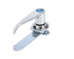 L-Handle Zinc Smart Lock Chrome Surface 2 Keys Single-Point 5mm Glass Cabinet Kitchen Metal 22.5mm Cut