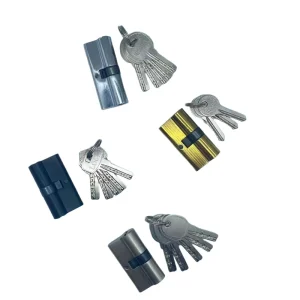 LCKLUX Hot Seller Iron Brass Zinc Aluminum Lock Cylinder 3 Keys High Security Easy Installation 60 70mm