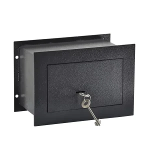 LICORNE Dual Protection Solid Steel Hidden Wall Safe Storage Box Key Lock 4.2L Capacity 5mm Thick Door 4 Sets Mounting Bolts
