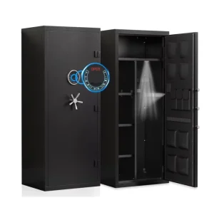Large Unassembled Steel Gun Storage Locker Durable High Security Long Huge Gun Safe Box with Key Lock