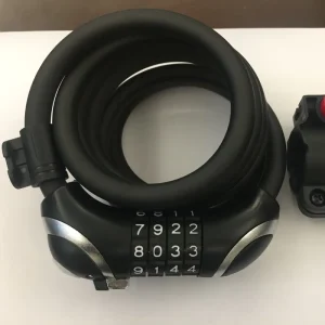 Lighted Password Anti theft Lock for Bicycle & Motorcycle Model 8321 Universal Fit Plastic Made in China with Warranty