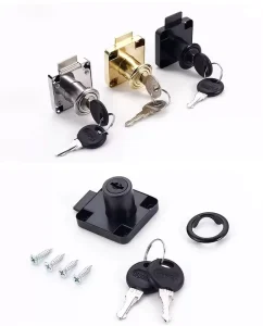 Locks for Furniture Drawers and Cabinet Doors with Keys