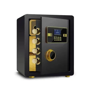 Luxury Solid Steel Fingerprint Lock Safe Box for Home Hotel Jewelry Storage Fireproof Money Safe Deposit Box