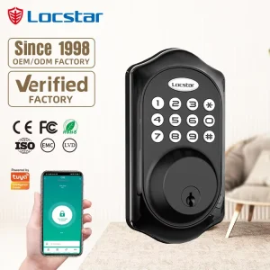 Luxury Villa Smart Electronic Tuya Automatic Key Home Door Lock For Wooden Doors With Bluetooth WiFi Password Protection