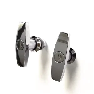 MS324 2 Zinc Plated Stainless Steel Control Box Cam Quarter Turn Panel Latch Cabinet T Handle ANSI Grade 2 Key Lock