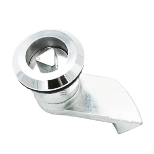 MS705 Zinc Alloy Cabinet Panel Quarter-Turn Cam Lock Cylinder Triangle Keyed ANSI Grade 3 18mm Backset