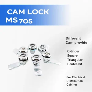 MS705 Zinc Alloy Quarter-Turn Cam Lock Electrical Cabinet Enclosure Switchboard Equipment Panel Lock