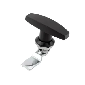 MS714 Keyless Zinc Alloy Wing Knob Cam Lock Quarter-Turn T-Handle Black Textured Finish