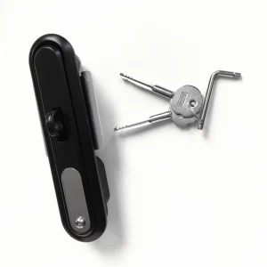 MS860 Switchgear Sliding Panel Handle Push Button Cabinet Plane Lock Zinc Plated ANSI Grade 2 with 2 Keys