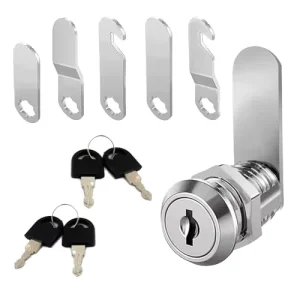 Mailbox Lock 2 Keys Post Box Replacement 5 Different Plates Zinc Alloy Bright Chrome Plated Silver China for Letterbox Drawers