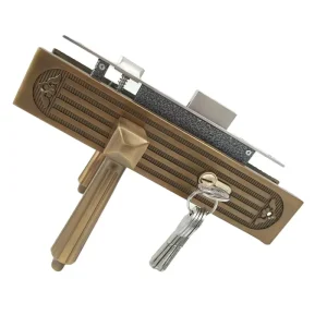 Main Entrance and Interior Door Lock Set Aluminum Mechanical Door Handle Lock with Keys for Wooden Doors