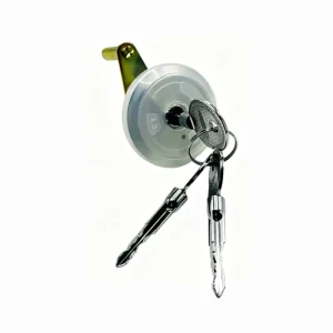 Main Lock Safe Mechanical Cross Lock Zinc Alloy Key Lock Type 48 Large Head Design High Safety Silver Zinc Plated Modern