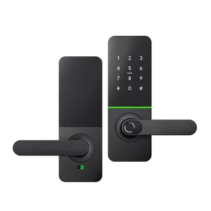 Manufacturer Digital Fingerprint Door Handle Lock with WiFi, Card Access, and Lithium Battery