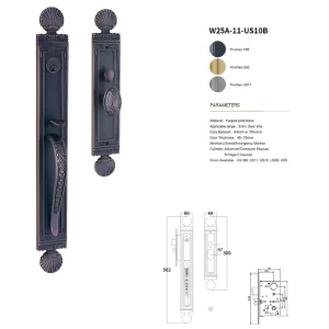 Mechanical Door Handle Lock for Bedrooms with Silent Universal Handle