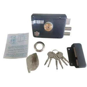 Mechanical Door Lock 120x85x28mm Aluminum Alloy Latch Copper Cylinder Core 6 Cross Keys