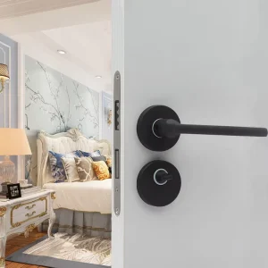 Mechanical Door Lock with Silent Latch and Solid Lever Handle
